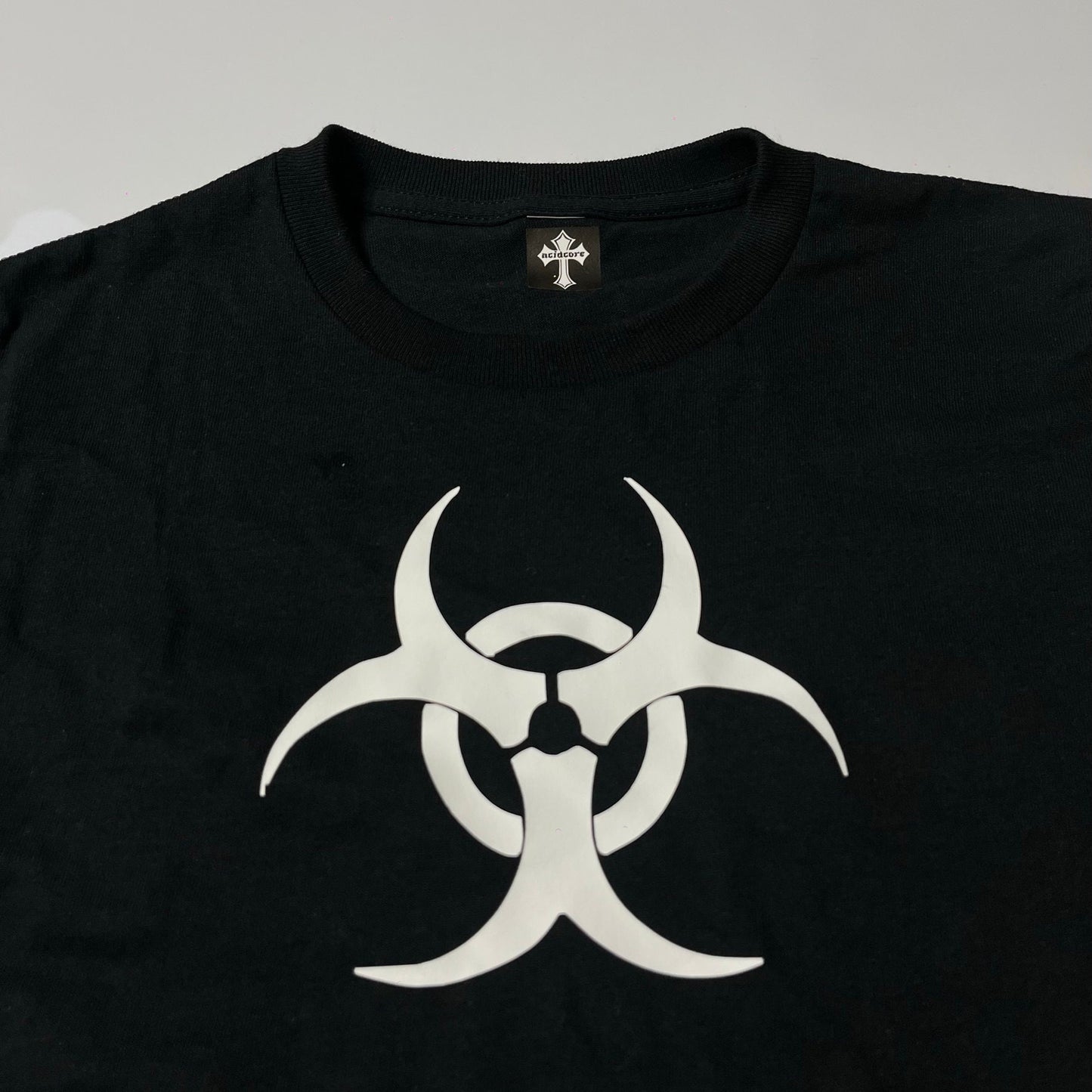 Biohazard Toxic Waste Symbol Graphic T-Shirt Alt Cyber Grunge