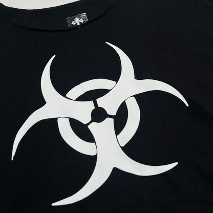 Biohazard Toxic Waste Symbol Graphic T-Shirt Alt Cyber Grunge