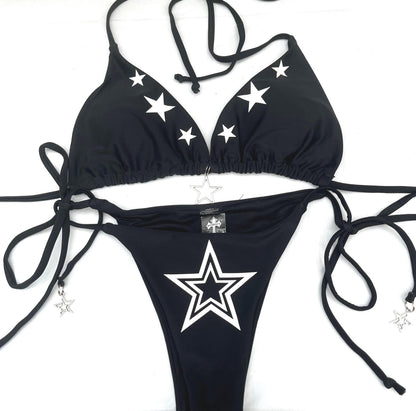 Front View: Festival Y2k Stars Bikini