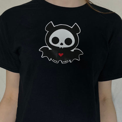 Diego Bat Grunge T-Shirt – Skeleanimals - Inspired Black Top
