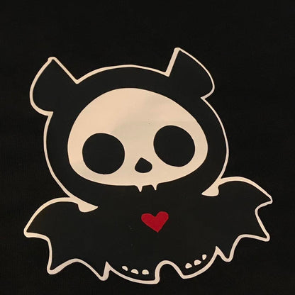 Diego Bat Grunge T-Shirt – Skeleanimals - Inspired Black Top