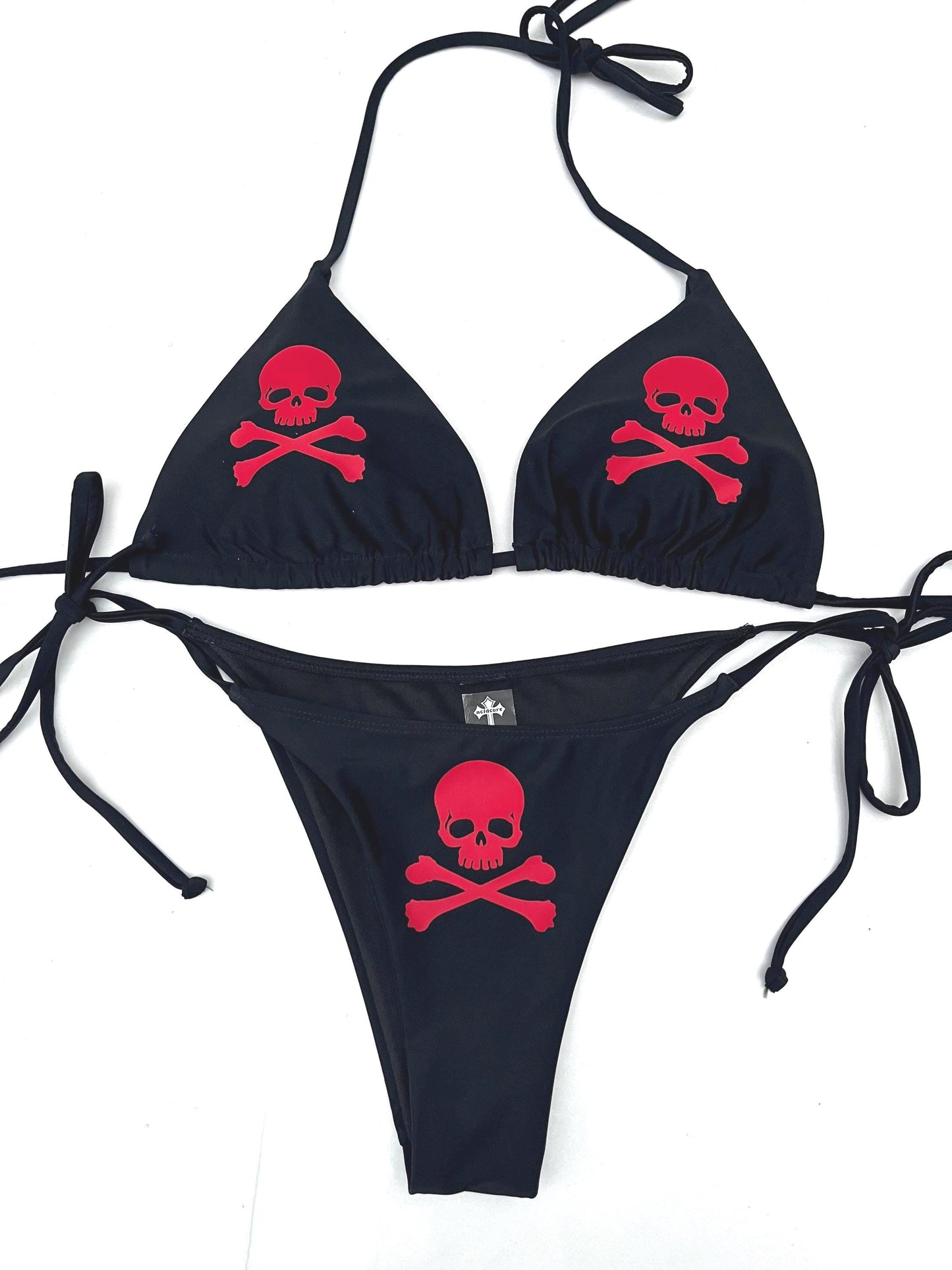 Front View: Emo Skulls Bikini