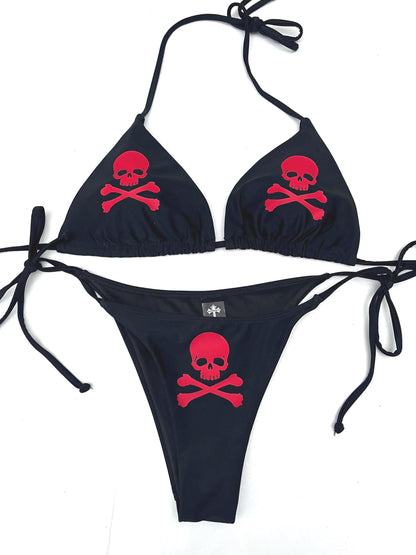 Front View: Emo Skulls Bikini