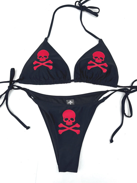 Front View: Emo Skulls Bikini