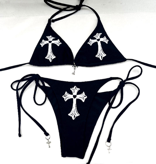 Gothic Cross Rave Set Bikini