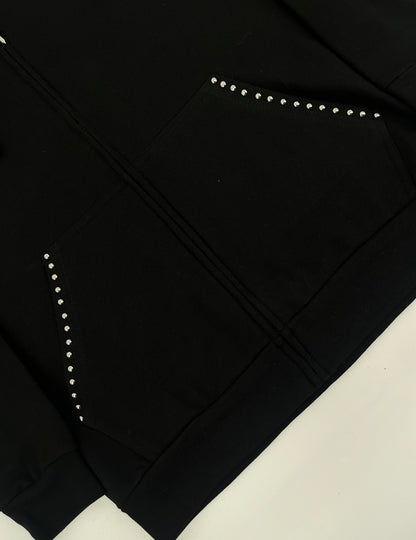 Gothic Dome Studded Grunge Zip Up Hoodie