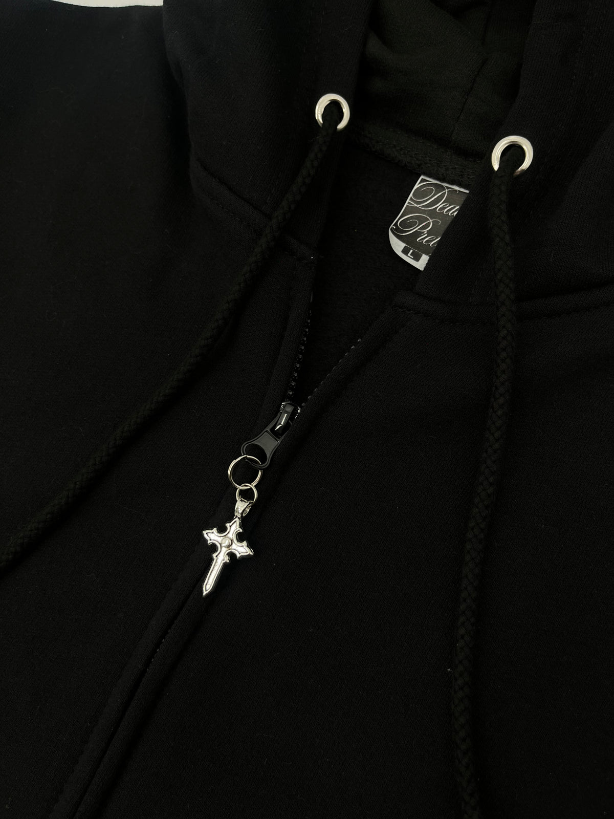 Gothic Dome Studded Grunge Zip Up Hoodie