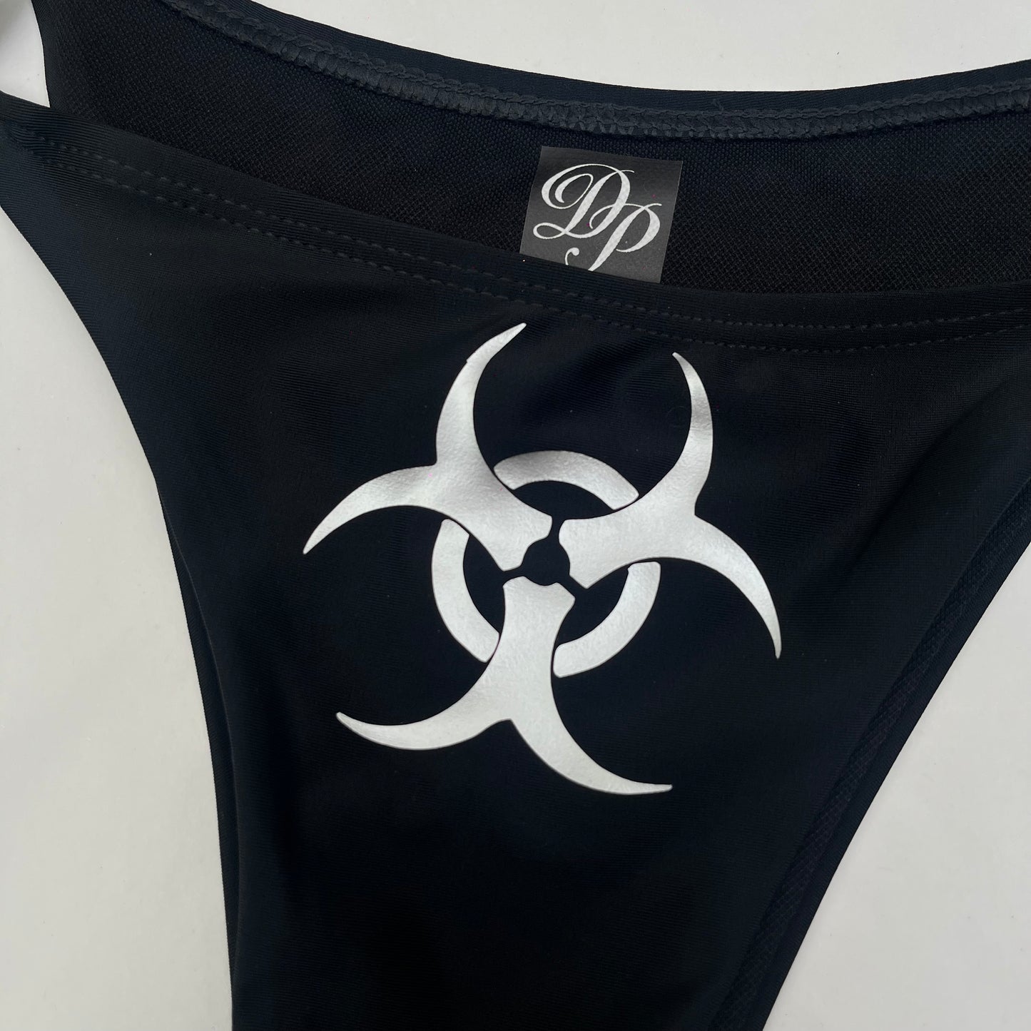 Silver Biohazard Black Bikini Set Charms
