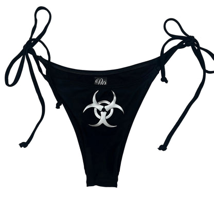 Silver Biohazard Black Bikini Set Charms