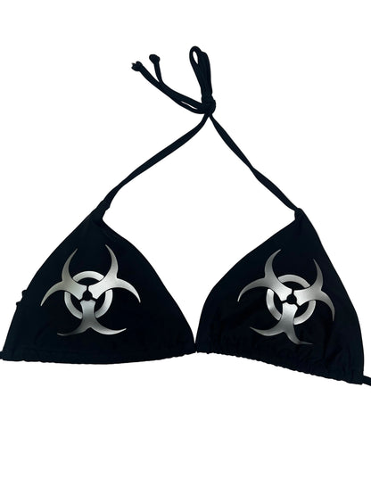 Silver Biohazard Black Bikini Set Charms
