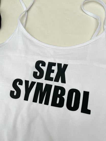 Sex Symbol White Graphic Cami
