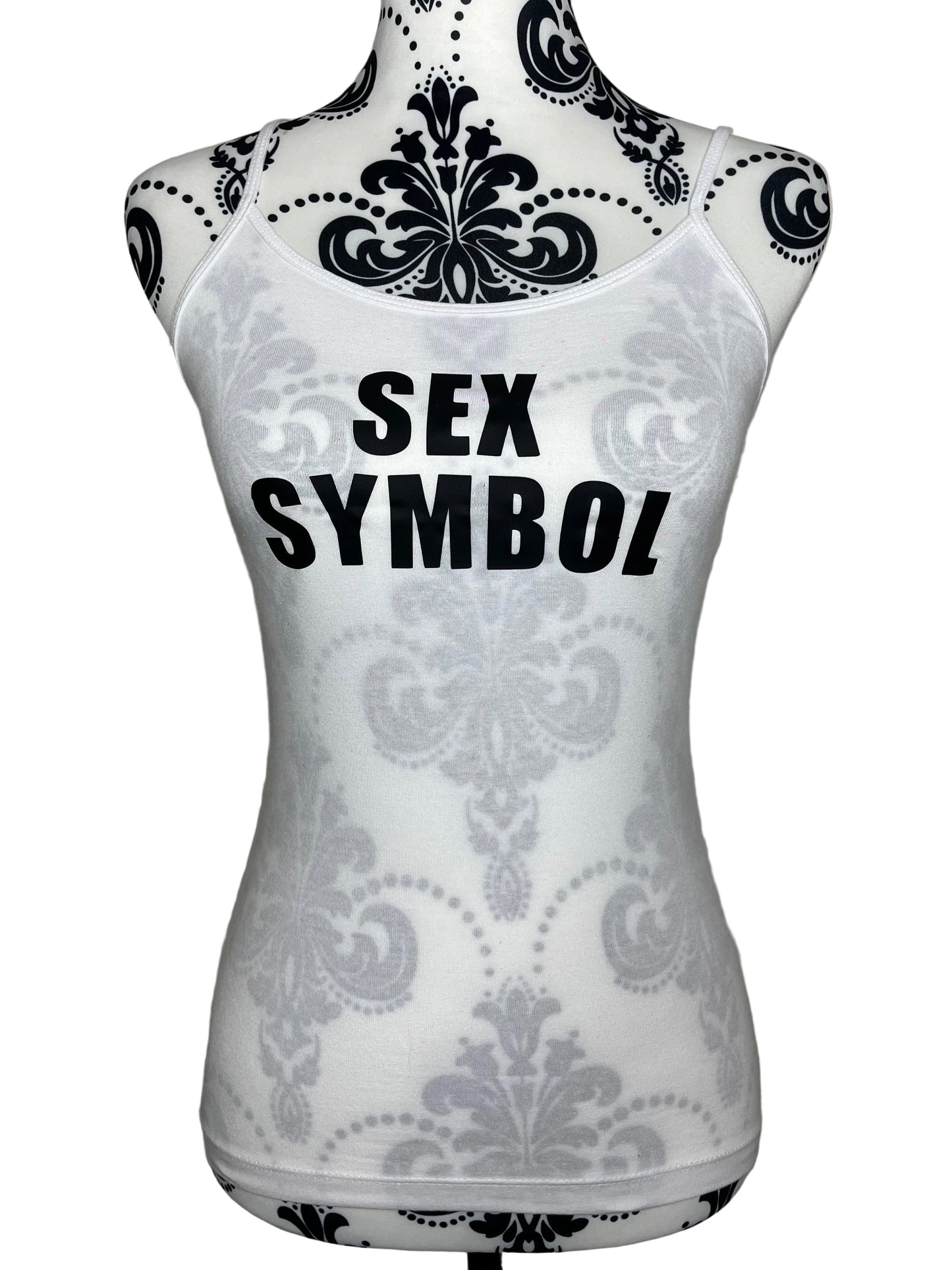 Sex Symbol White Graphic Cami