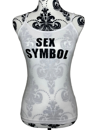 Sex Symbol White Graphic Cami