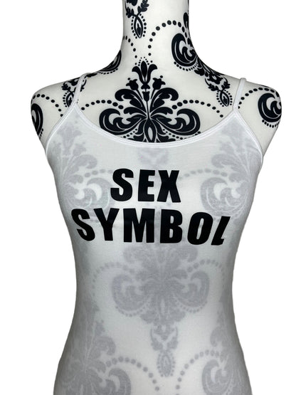 Sex Symbol White Graphic Cami
