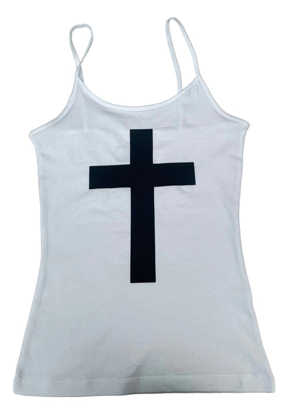 Black Cross Black Grunge Cami Vest Tank Top