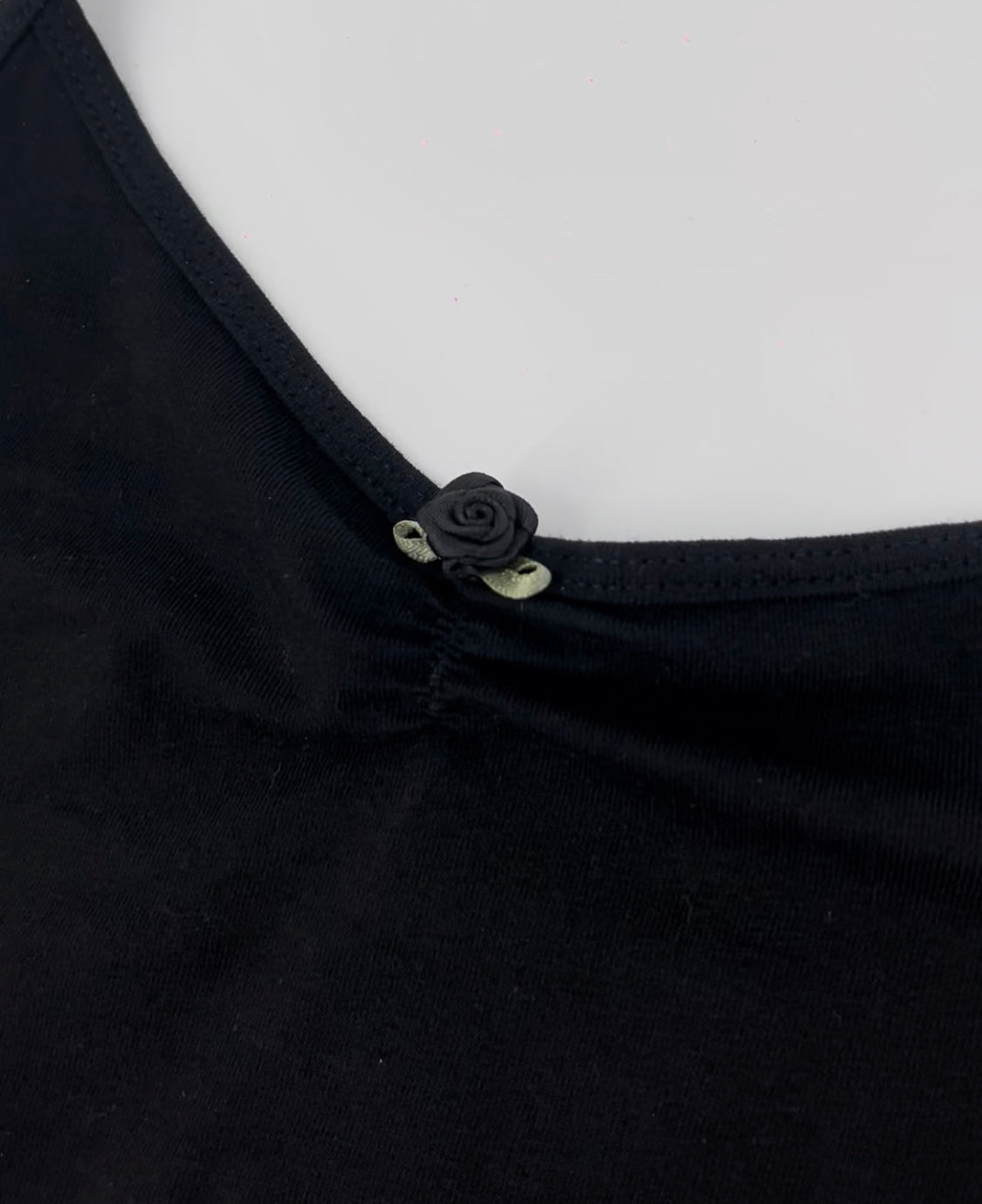Y2K Black Ruched Halter Neck Cami