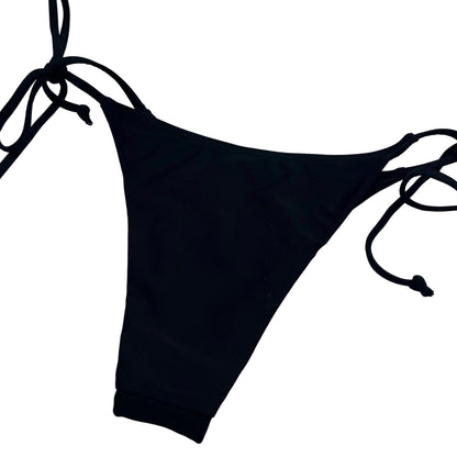 Red Nautical Star Black Tie String Bikini Halter Neck Top Y2k