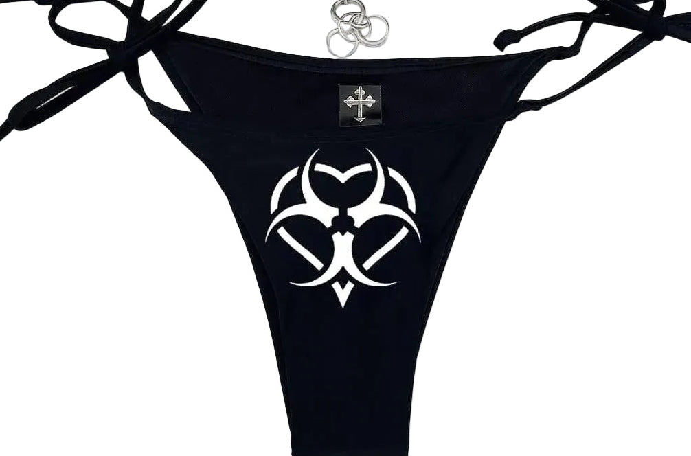 Front View: Heart Biohazard Scene Bikini
