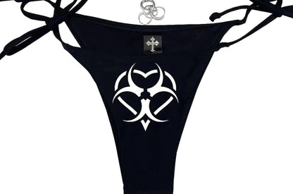 Front View: Heart Biohazard Scene Bikini