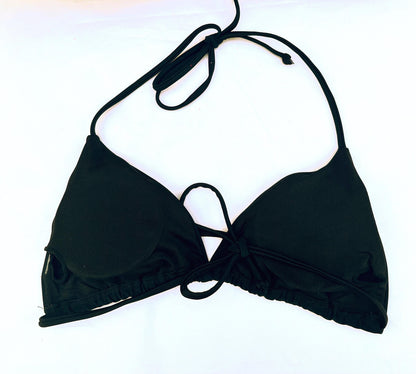 Skull & Crossbone Black Bikini Halter Tie String Goth Grunge Swimsuit
