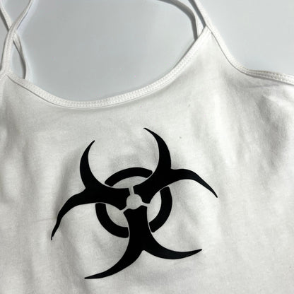 White Biohazard Warning Symbol Cami Tank Top