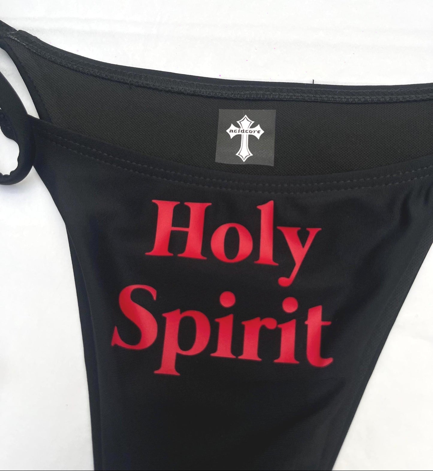 Women’s Holy Spirit Father Son Black Rebellious Emo Bikini Swimsuit