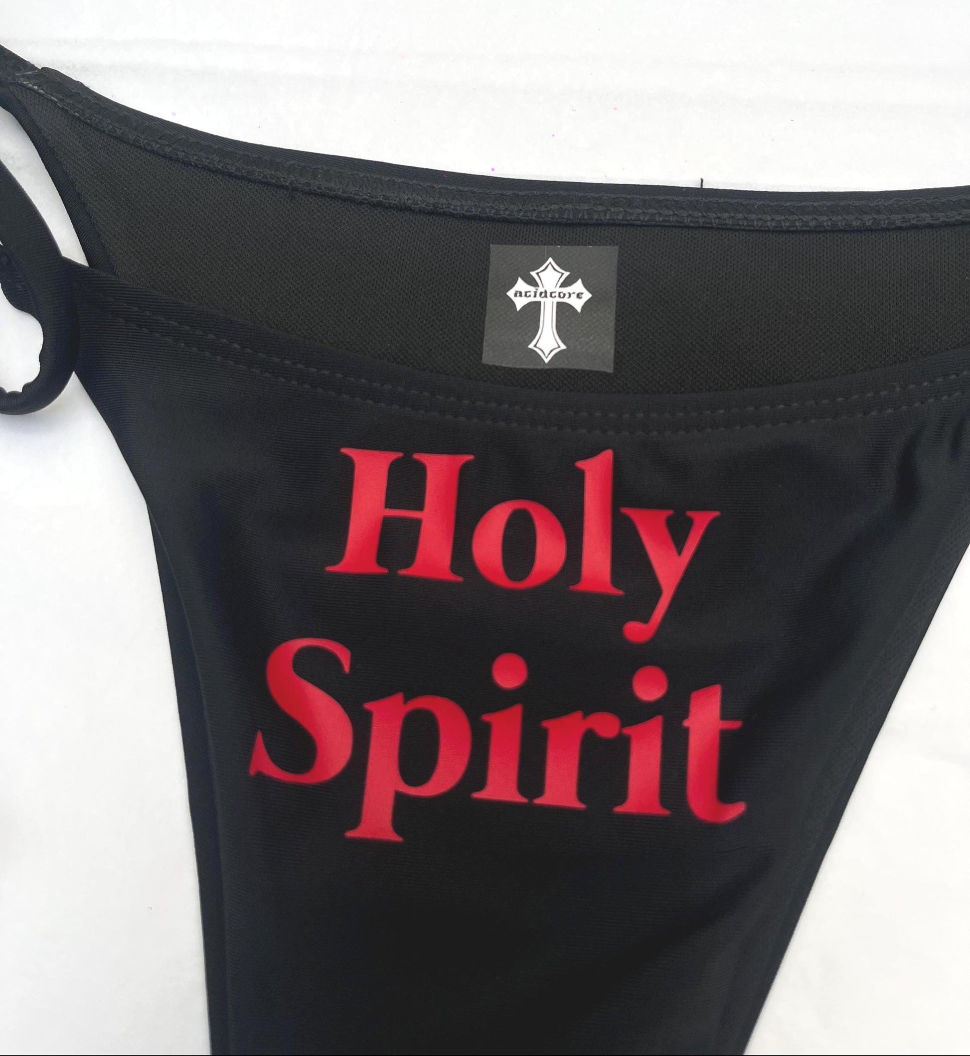 Women’s Holy Spirit Father Son Black Rebellious Emo Bikini Swimsuit