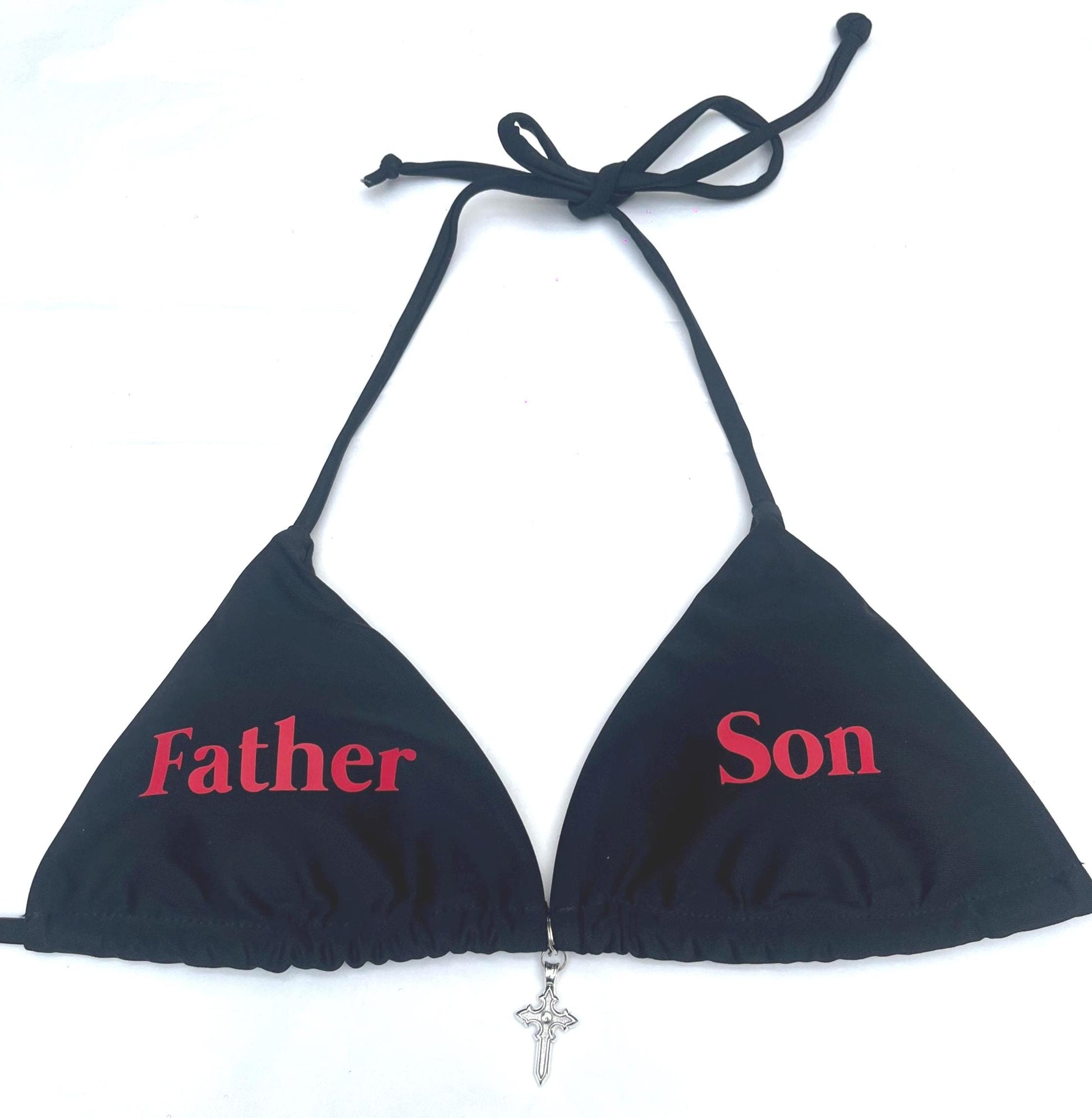 Women’s Holy Spirit Father Son Black Rebellious Emo Bikini Swimsuit