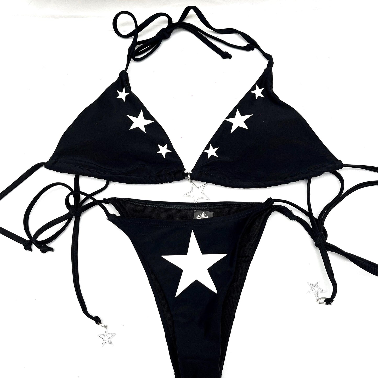 Front View: Y2K Star Bikini Set