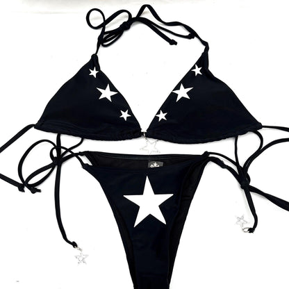 Front View: Y2K Star Bikini Set