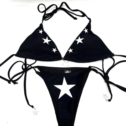 Front View: Y2K Star Bikini Set